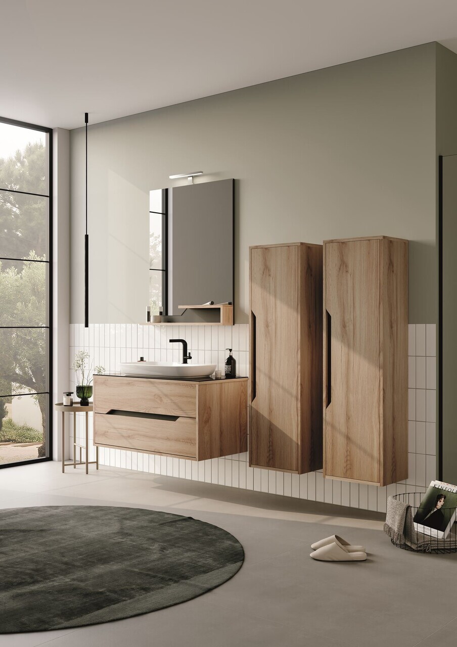 Dulap de baie, Hanah Home, Galia 40, Stejar — imaginea 2