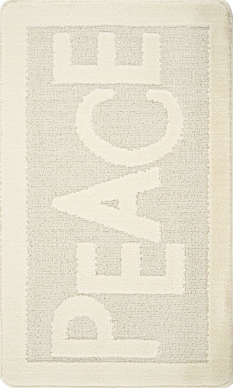 Covoras de baie, Cecilia, Peace, 60x100 cm, Polipropilena, Crem