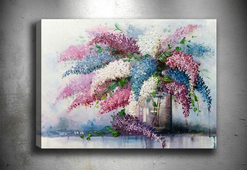 Tablou decorativ lovely lilac, tablo center, 50x70 cm, canvas, multicolor