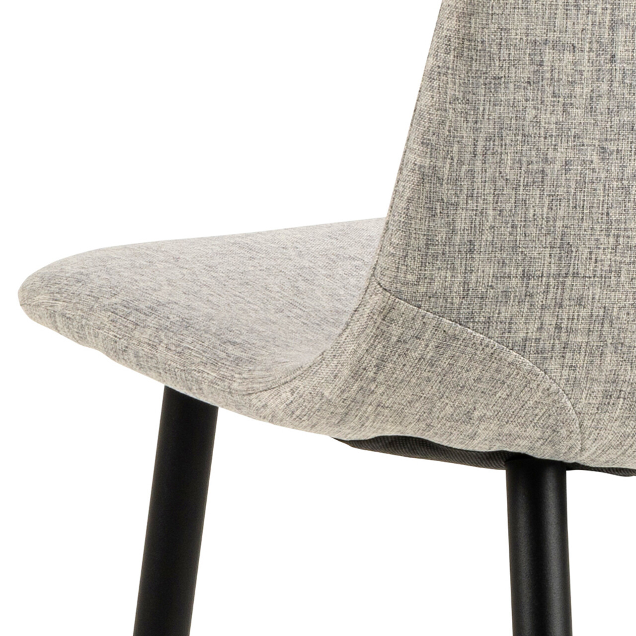 Scaun Celia, Actona, 44x54x86 cm, poliester/otel, gri deschis/negru mat - view 3