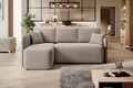 Coltar extensibil stanga 3 locuri ELTAP, Hadson, 206x150x89 cm, lemn/poliester, bej inchis