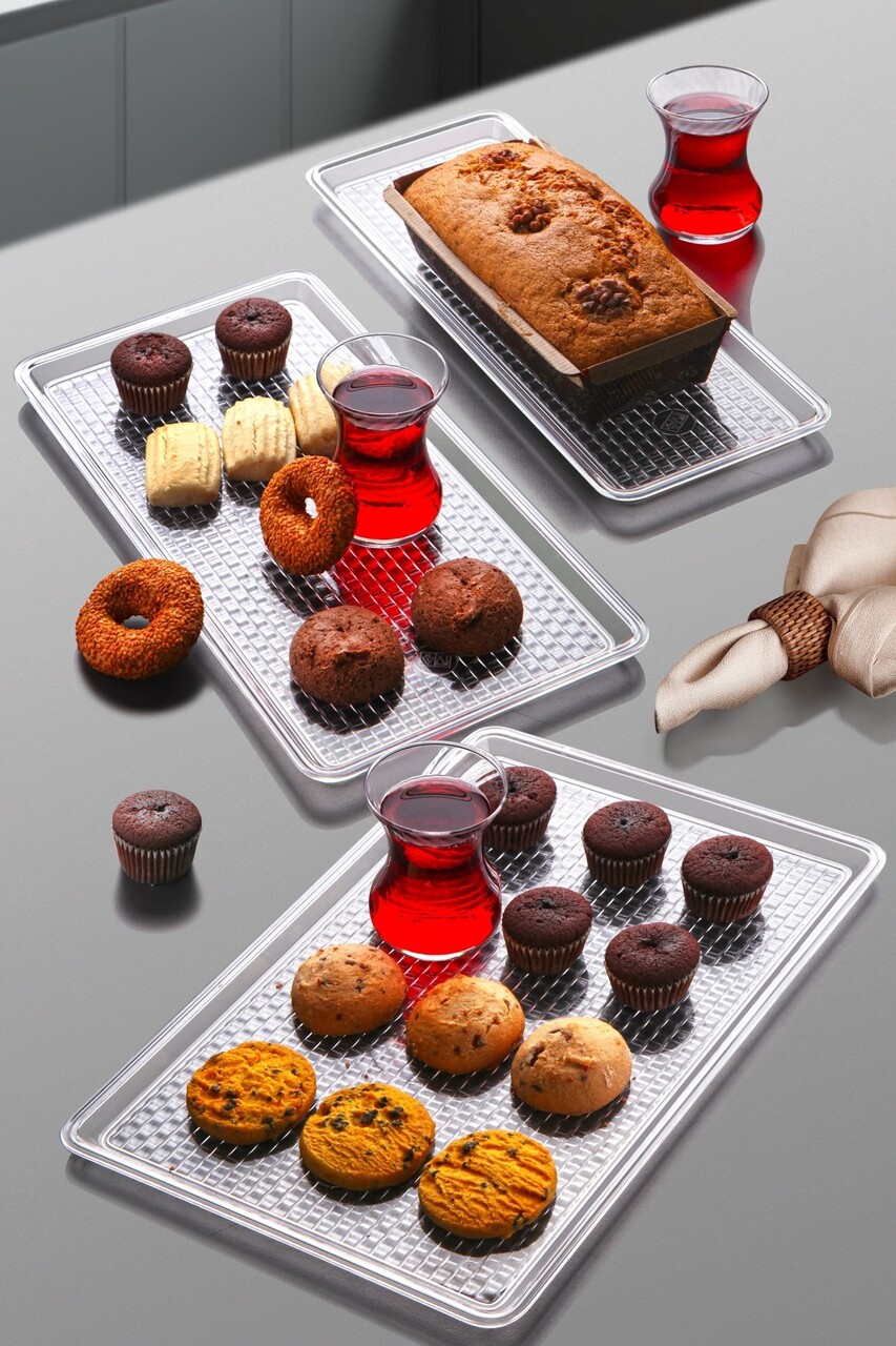 Platou servire desert, Hermia, 639OKK1127, Transparent - imagine 3