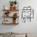 Decoratiune de perete, Fit Man, metal, 39 x 51 cm, negru
