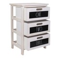 Comoda cu 3 sertare One, Creaciones Meng, 40x29x58 cm, lemn de paulownia