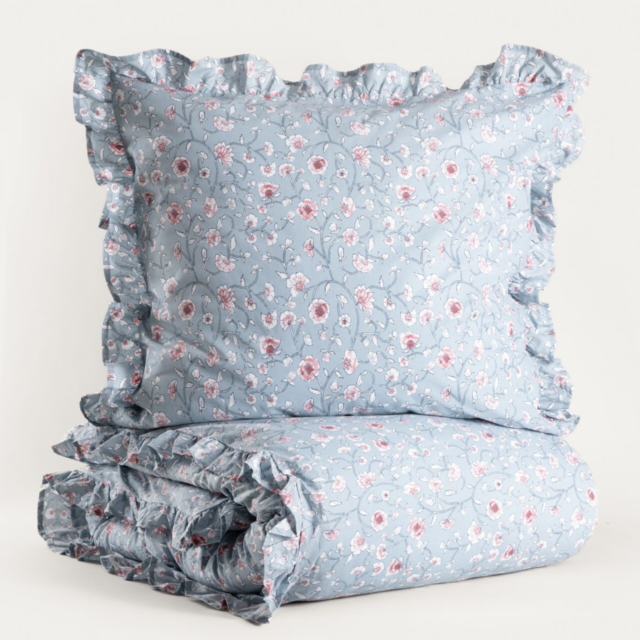 Lenjerie de pat dubla Julia, Homla, 3 piese, 160x200 cm, bumbac, multicolor