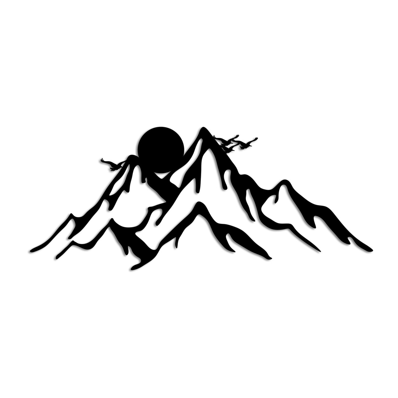 Decoratiune de perete, Full Mount And Mountain, Dimensiune: 50 x 21 cm, Negru - view 5