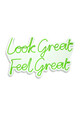 Decoratiune luminoasa LED, Look Great Feel Great, Benzi flexibile de neon, DC 12 V, Verde