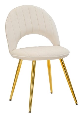 Set 2 scaune Flex, Mauro Ferretti, 52x48x78 cm, catifea, crem 52x48x78