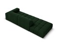 Canapea 3 locuri cotiera stanga, Jennifer-51, Micadoni Home, 262x102x70 cm, catifea, verde bottle