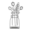 Decoratiune, Flowerpot, 30x53 cm, Metal, Negru