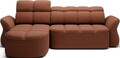 Coltar extensibil stanga 3 locuri ELTAP, Beneth, 301x185x115 cm, lemn/poliester, caramiziu