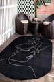 Covor, CLR-0000115-012, 160x230 cm, Poliester, Negru