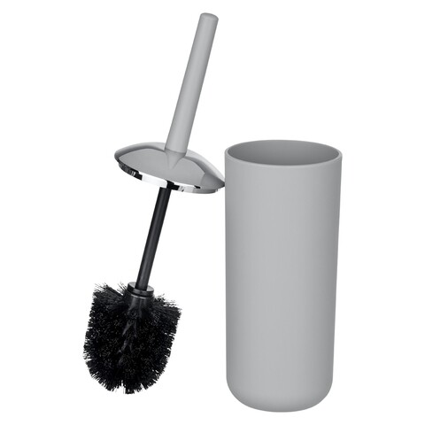 Perie pentru toaleta cu suport, Wenko, Brasil Grey, 10 x 37 cm, plastic, gri mezoni.ro imagine 2022 by aka-home.ro