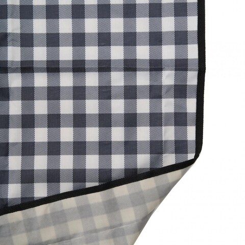 Patura pentru picnic Black Plaid, Heinner, 145x200 cm, poliester, negru/alb