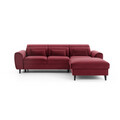 Coltar extensibil dreapta 4 locuri ELTAP, Foble, 267x196x100 cm, lemn/poliester, rosu