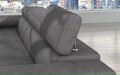 Coltar extensibil stanga 4 locuri ELTAP, Armd-21, Armando, 289x203x85 cm, lemn/poliester, gri/multicolor