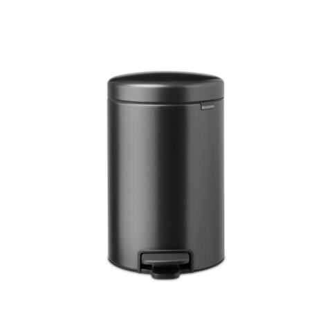 Cos de gunoi cu pedala, Brabantia, NewIcon, 12 L, 33.8x25.1x41.1 cm, otel, gri inchis