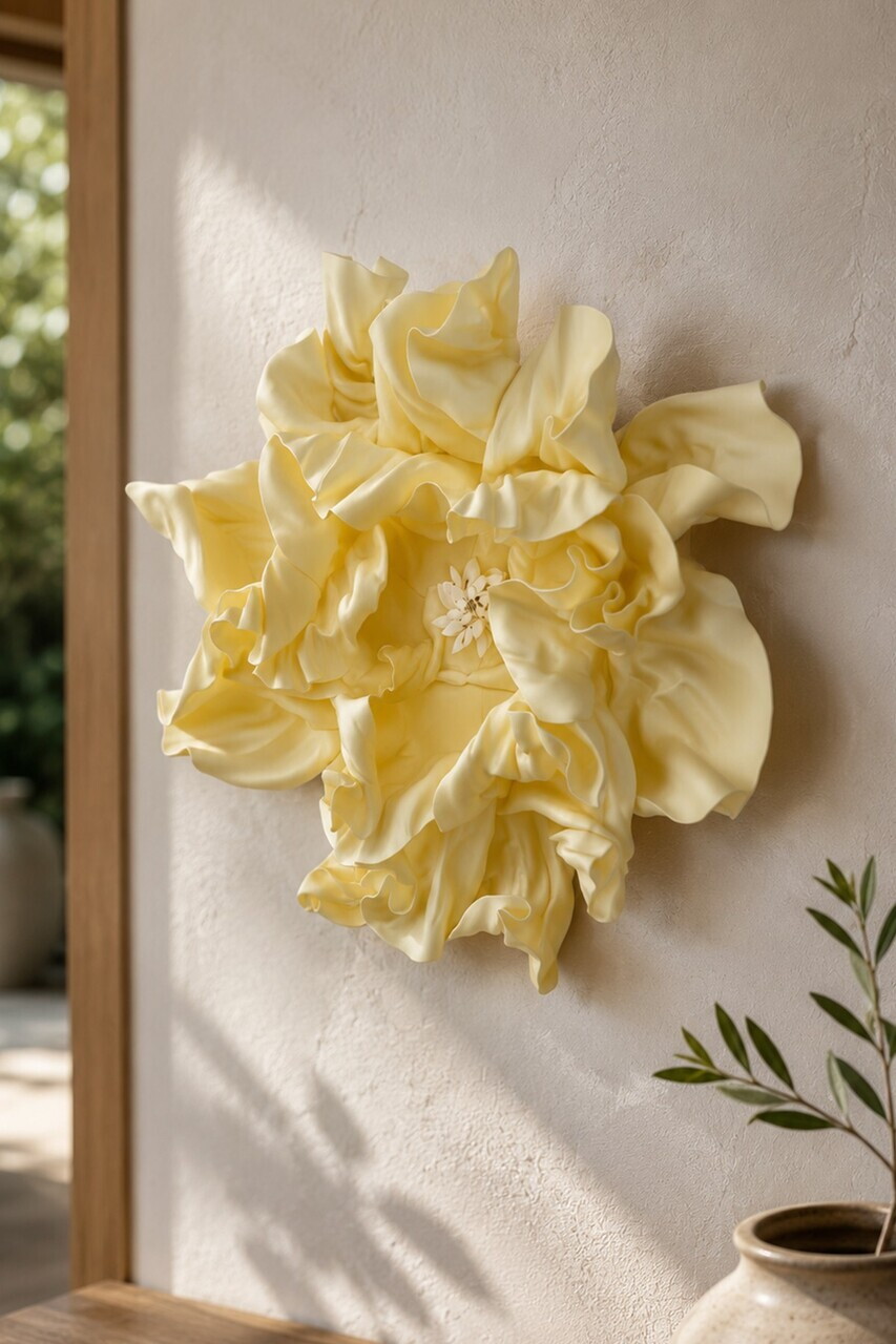 Decoratiune de perete, DM0018, Dimensiune: Ø55-60 cm, Bej
