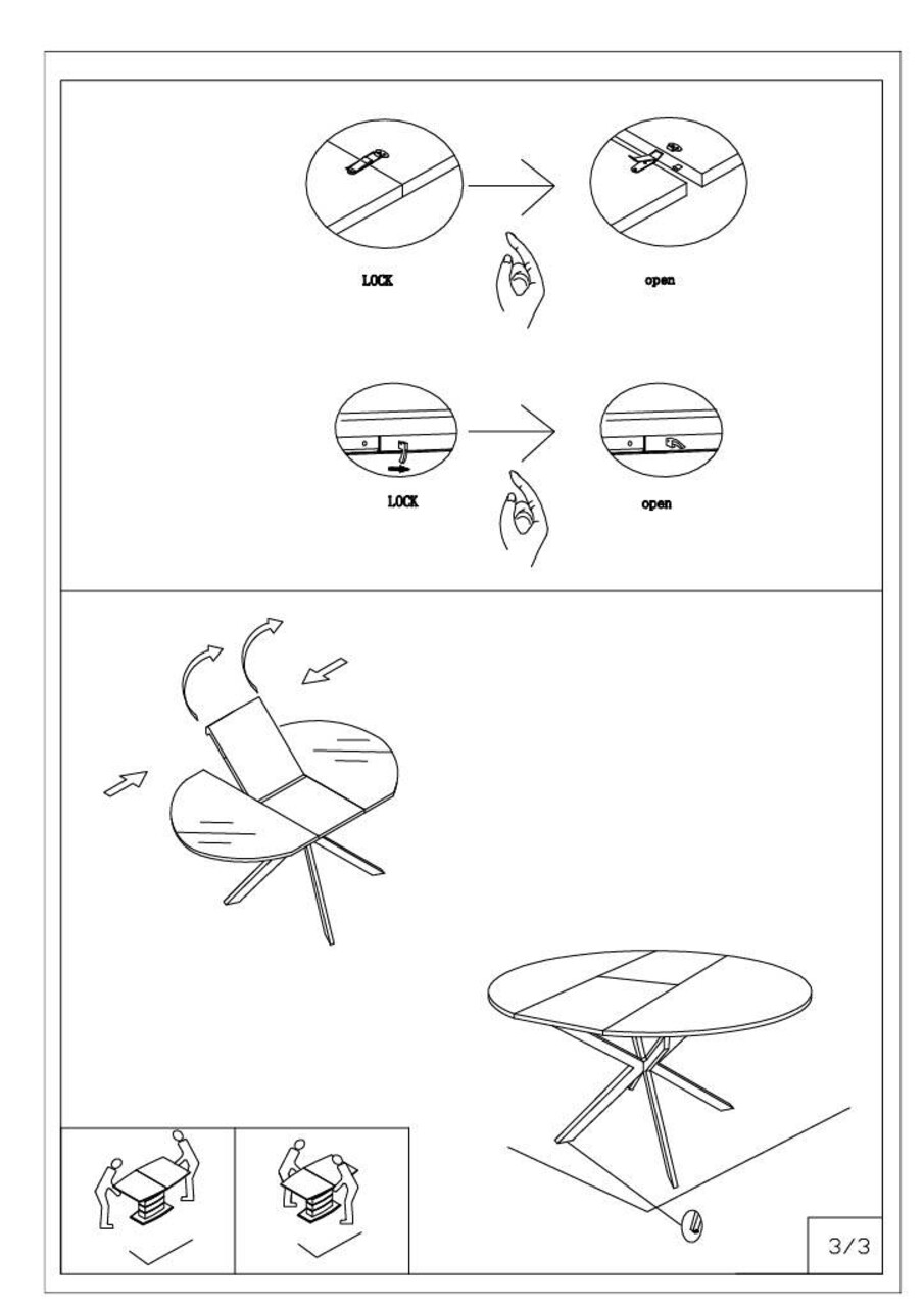 Masa extensibila dining, Mauro Ferretti, Martin, 100-140x75 cm, metal/ceramica, negru/alb - imagine 13