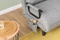Canapea extensibilă cu 1 loc, Futon, 859FTN2347, Metal , Gri deschis