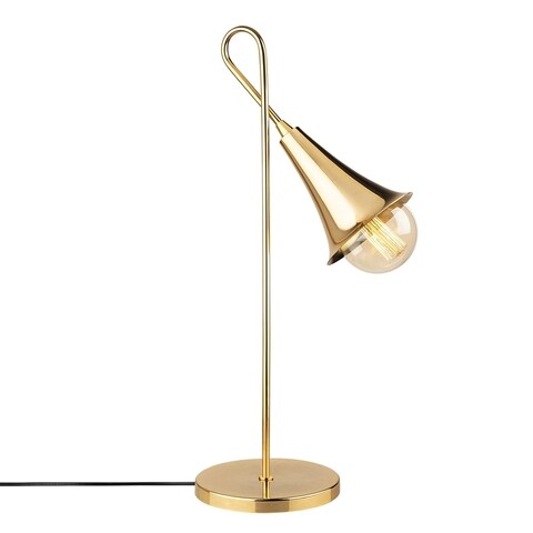 Lampa de masa, Sarmal – 3071, Opviq, 18 x 30 x 57 cm, 1 x E27, 40W, auriu Iluminat