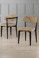 Set scaune 6 piese, Hanah Home, Onex, Cappuccino / Negru