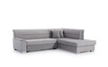 Coltar extensibil dreapta 4 locuri ELTAP, BR19, Bergen, 247x214x83 cm, lemn/poliester, gri deschis