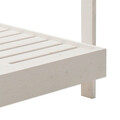 Sezlong tip pat dublu / pat de zi Dual, Pakoworld, 173x205x196 cm, lemn de fag, alb