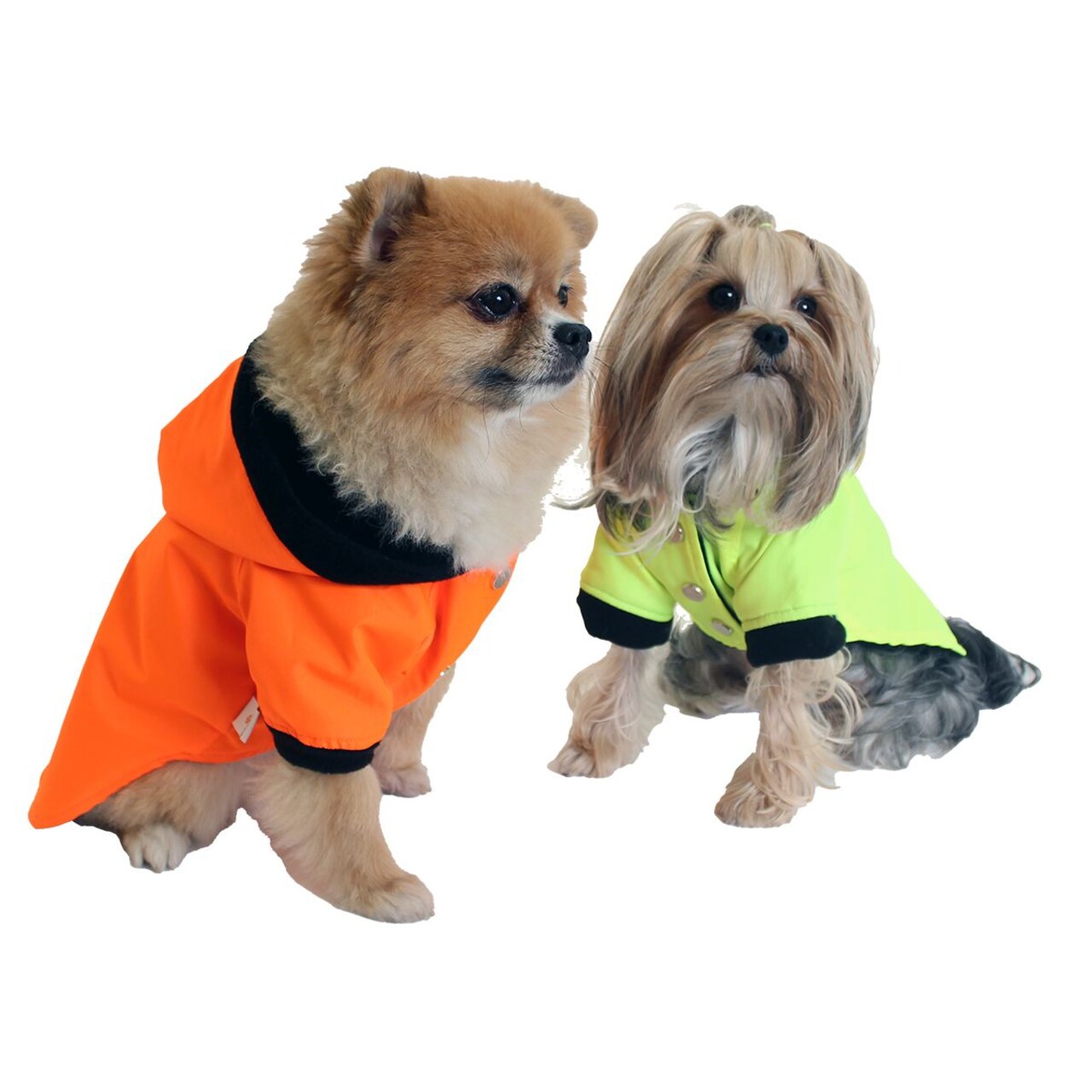 Hanorac pentru câini, Paws &amp; Whiskers, Mebranlı Raincoat, Verde - imagine 3