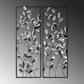 Decoratiune de perete, Olips, Metal, 32 x 90 cm, 2 piese, Multicolor