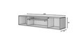 Comoda TV ADRK, Femur, 200x41x40 cm, PAL laminat, casmir