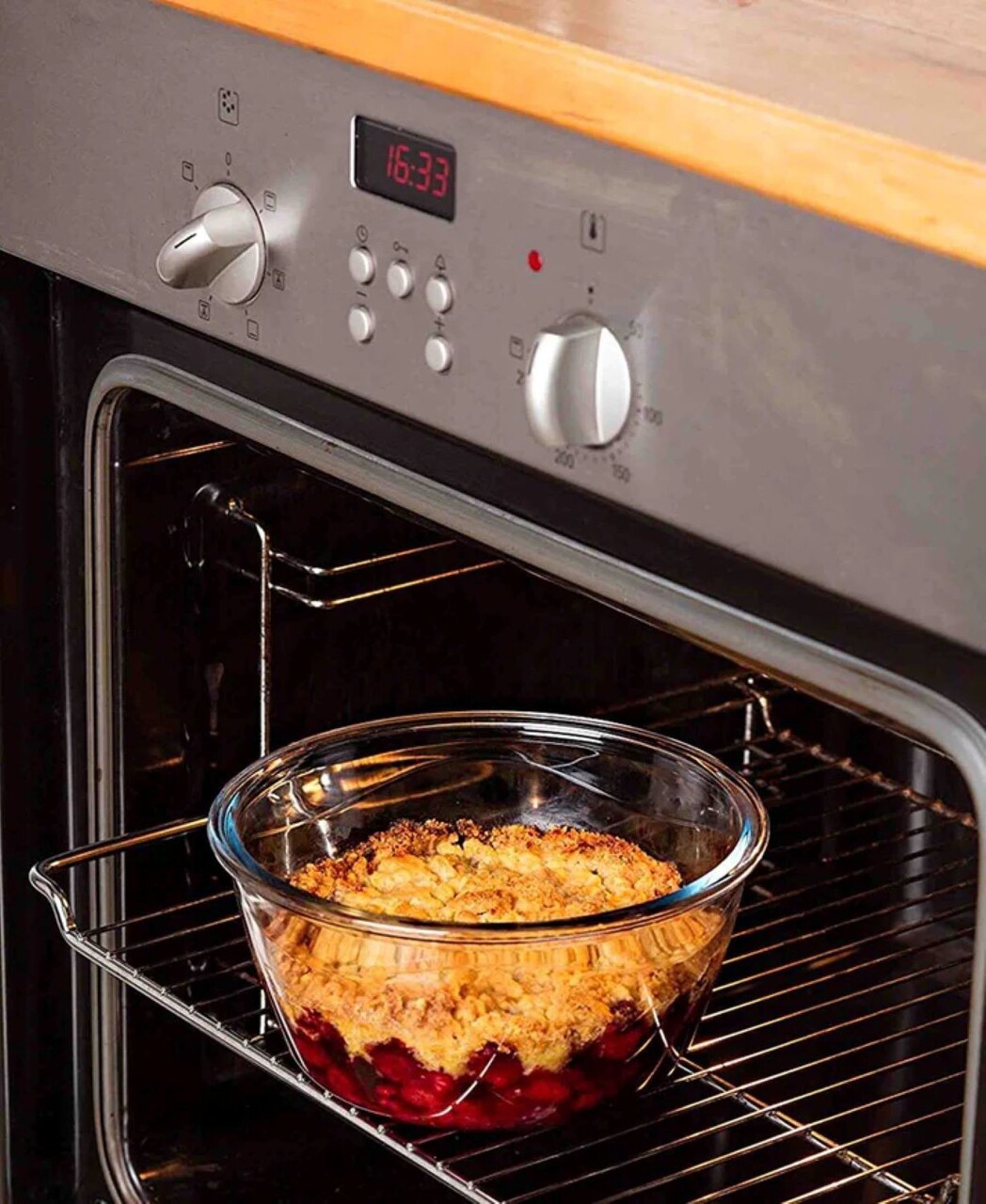 Caserola rotunda, cu capac etans, sticla termorezistenta, 15cm/0,7L, "Cook&amp;Go" - Pyrex - imagine 3