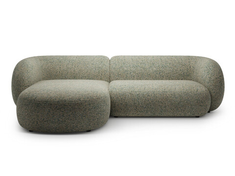 Coltar stanga 3 locuri, Kate, Micadoni, 285x176x76 cm, tesatura structurata, verde muschi melanj