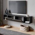 Comoda TV, Hanah Home, Twist, 160x29x29 cm, Antracit