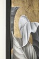 Tablou decorativ Coralie 854, Bizzotto, Ø82.6 cm, canvas pictat si imprimat/MDF