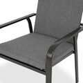 Set 2 scaune suprapozabile, Kihzie, L.68 l.63 H.91.5, otel, gri