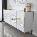 Consola, Neostill, Nice, 180x80x40 cm, PAL, Alb/Auriu