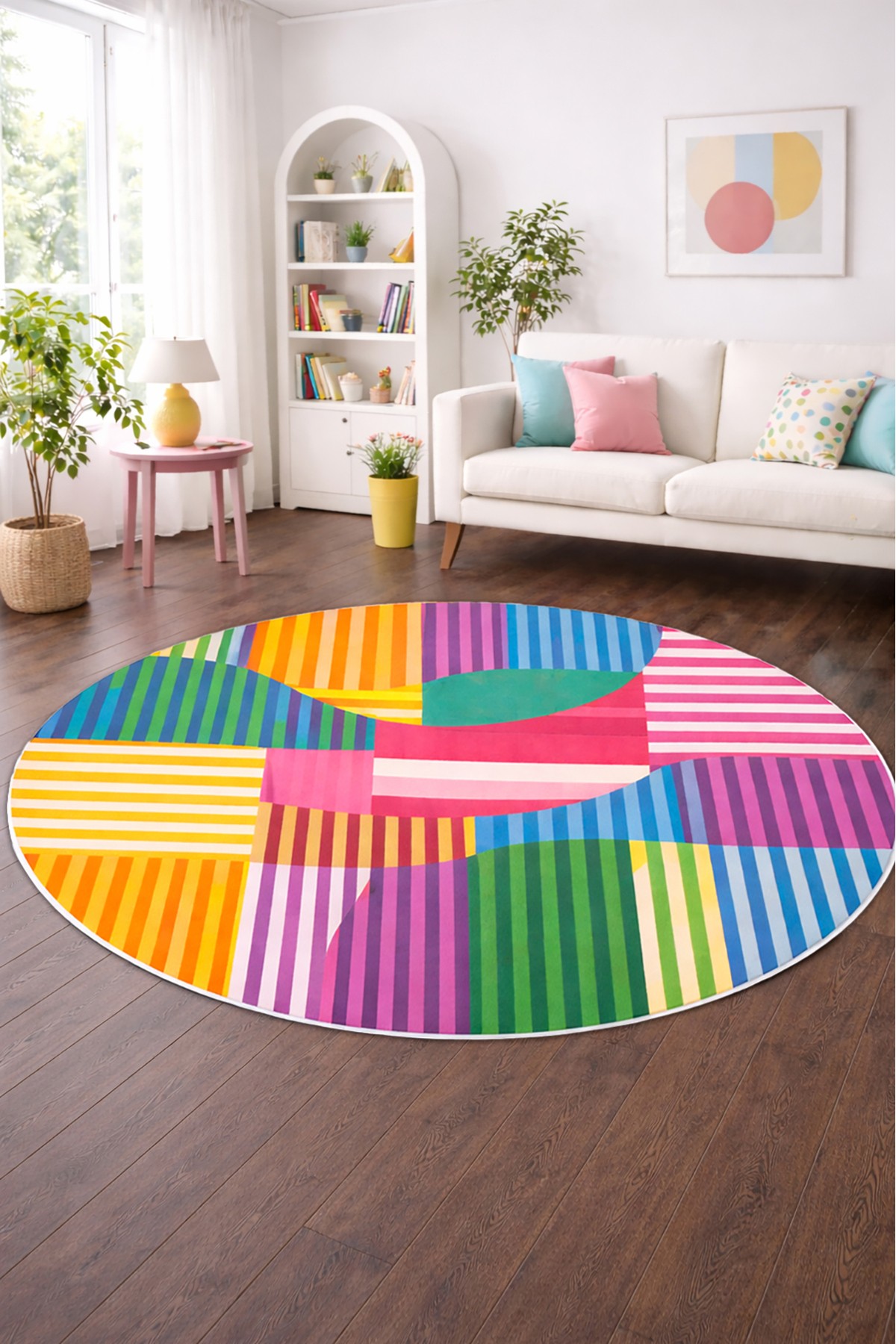 Covor, DC-7504-2, 100x100 cm, Poliester, Multicolor