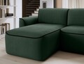 Coltar stanga 4 locuri ELTAP, Ume, 287x190x88 cm, lemn/poliester, verde inchis/negru