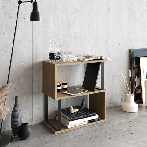 Corp biblioteca, zena home, lima, pal, nuc / negru