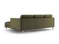 Coltar dreapta 3 locuri, Eden, Micadoni, 250x150x90 cm, catifea, verde muschi melanj