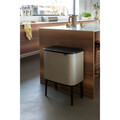 Cos de gunoi cu soft touch, Brabantia, Bo Touch Metallic, 36 L, 31.2x54x68 cm, otel, auriu