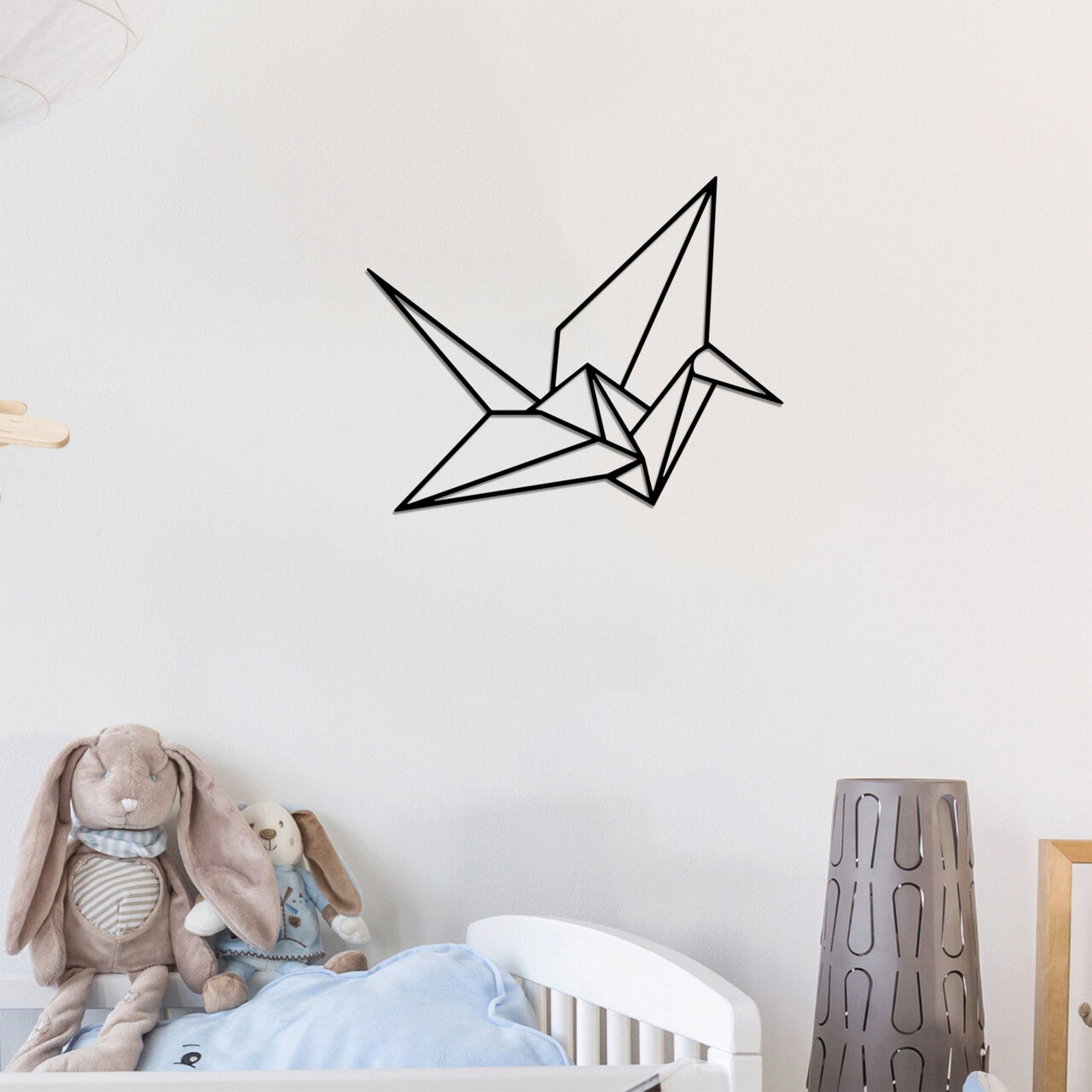 Decoratiune de perete, Origami, Dimensiune: 33 x 41 cm, Negru