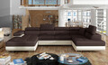 Coltar extensibil dreapta 6 locuri ELTAP, Rod-08, Rodrigo, 345x202x90 cm, lemn/poliester, maro inchis/bej