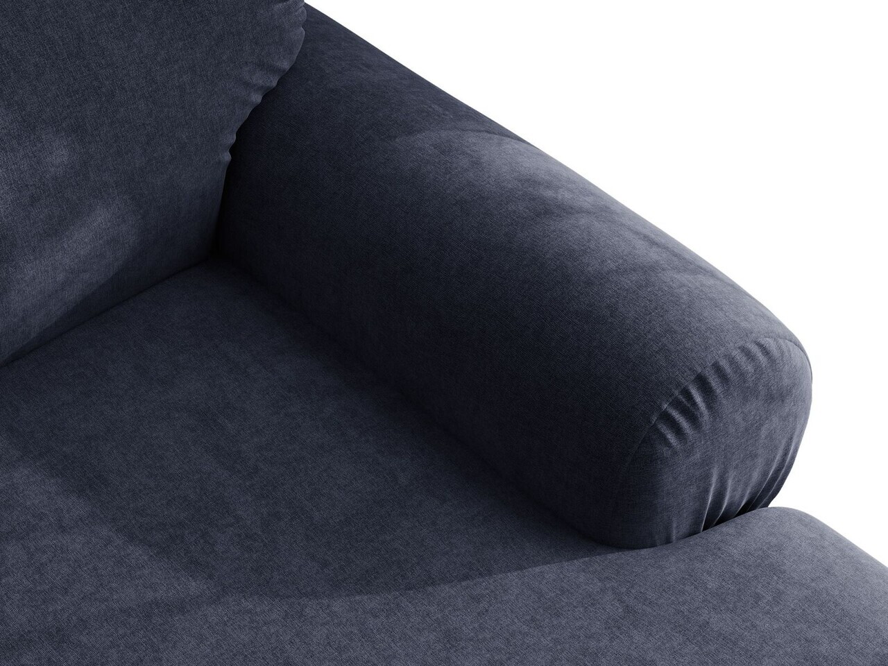 Coltar stanga 4 locuri, Ophelia, Micadoni Home, 236x164x84 cm, tesatura structurata, albastru navy — imaginea 4