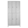 Dulap de depozitare cu incuietoare, Shelvoria, Js1014, 117x200x40 cm, Otel, Gri deschis