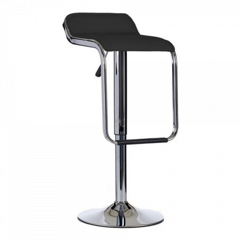 Scaun de bar Joshua, Gift Decor, 46 x 37.5 x 85 cm, metal/piele ecologica, argintiu/negru Mobilier si saltele