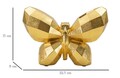 Vaza decorativa Butterfly, Mauro Ferretti, 22.5x8x15 cm, polirasina, auriu