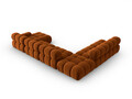 Coltar panoramic modular stanga 7 locuri, Bellis-51, Micadoni Home, 376x282x70 cm, catifea, teracota