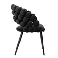 Scaun Bubble, Homla, 61x57.5x81.7 cm, metal/catifea din poliester, negru